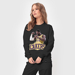Костюм хлопковый женский LeBron - Lakers, цвет: черный — фото 2