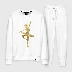 Костюм хлопковый женский Балерина, цвет: белый