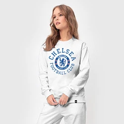 Костюм хлопковый женский Chelsea FC, цвет: белый — фото 2