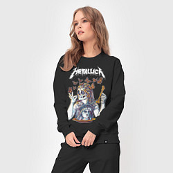 Костюм хлопковый женский Metallica, цвет: черный — фото 2