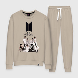 Костюм хлопковый женский BTS, цвет: миндальный