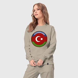 Костюм хлопковый женский Азербайджан, цвет: миндальный — фото 2