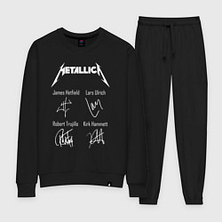 Костюм хлопковый женский METALLICA АВТОГРАФЫ, цвет: черный