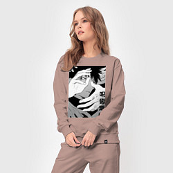 Костюм хлопковый женский Магическая битва, цвет: пыльно-розовый — фото 2