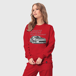 Костюм хлопковый женский Nissan 180SX, цвет: красный — фото 2