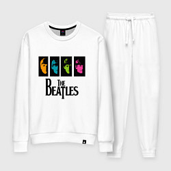 Костюм хлопковый женский Всемирный день The Beatles, цвет: белый