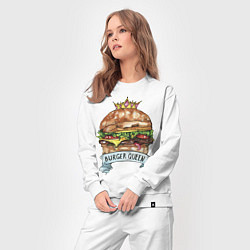 Костюм хлопковый женский Burger queen, цвет: белый — фото 2