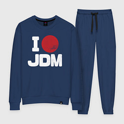 Костюм хлопковый женский JDM, цвет: тёмно-синий