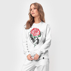 Костюм хлопковый женский Skull&Rose, цвет: белый — фото 2