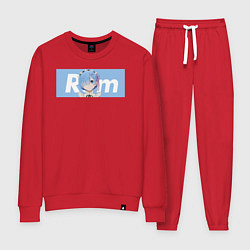 Костюм хлопковый женский Рем, цвет: красный