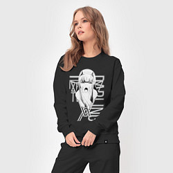 Костюм хлопковый женский Zero Two, цвет: черный — фото 2