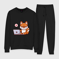 Женский костюм Cute fox and laptop