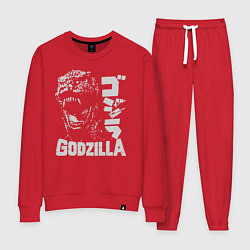 Костюм хлопковый женский GODZILLA, цвет: красный