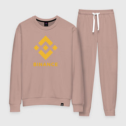 Костюм хлопковый женский BINANCE БИНАНС БИРЖА, цвет: пыльно-розовый