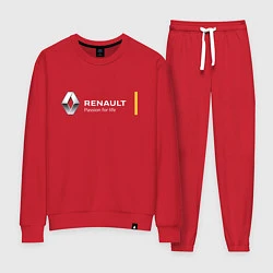 Костюм хлопковый женский Renault Passion for life, цвет: красный