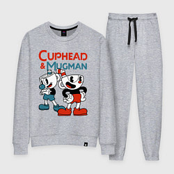 Костюм хлопковый женский Cuphead & Mugman, цвет: меланж