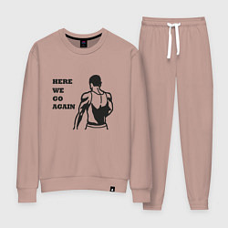 Костюм хлопковый женский HERE WE GO AGAIN, цвет: пыльно-розовый