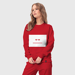 Костюм хлопковый женский Медсестра, цвет: красный — фото 2