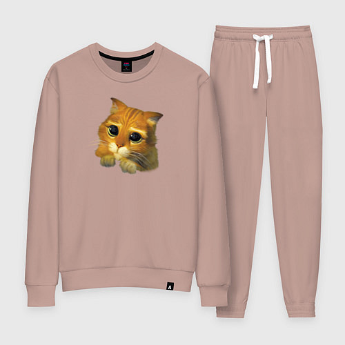 Женский костюм Шрек: Кот в сапогах / Пыльно-розовый – фото 1