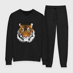 Костюм хлопковый женский Тигр, цвет: черный