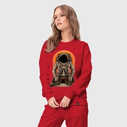 Костюм хлопковый женский Космонавт диджей - cosmo DJ, цвет: красный — фото 2
