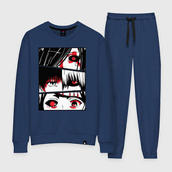 Костюм хлопковый женский Токийский Гуль, цвет: тёмно-синий