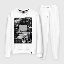 Костюм хлопковый женский Agust D, цвет: белый