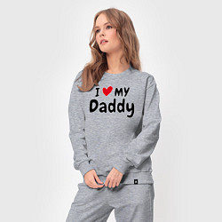 Костюм хлопковый женский I LOVE MY DADDY, цвет: меланж — фото 2