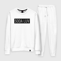 Костюм хлопковый женский SODA LUV, цвет: белый