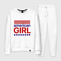 Костюм хлопковый женский American girl, цвет: белый