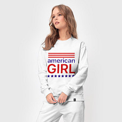 Костюм хлопковый женский American girl, цвет: белый — фото 2