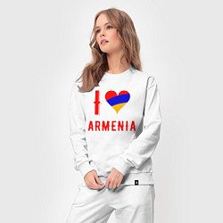 Костюм хлопковый женский I Love Armenia, цвет: белый — фото 2