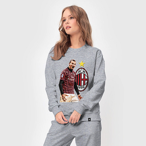 Женский костюм Zlatan Ibrahimovic Milan Italy / Меланж – фото 3