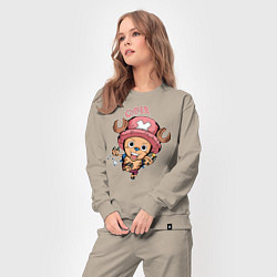 Костюм хлопковый женский Тони Тони Чоппер One Piece, цвет: миндальный — фото 2