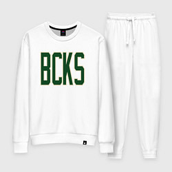 Костюм хлопковый женский BCKS Bucks, цвет: белый