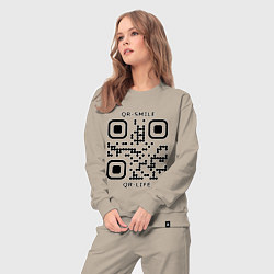 Костюм хлопковый женский QR-SMILE, цвет: миндальный — фото 2