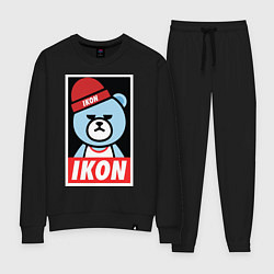 Костюм хлопковый женский IKON YG Bear Dope, цвет: черный