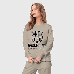 Костюм хлопковый женский Barcelona FC, цвет: миндальный — фото 2