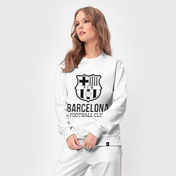 Костюм хлопковый женский Barcelona FC, цвет: белый — фото 2
