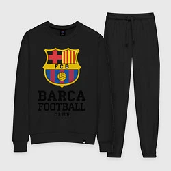 Костюм хлопковый женский Barcelona Football Club, цвет: черный