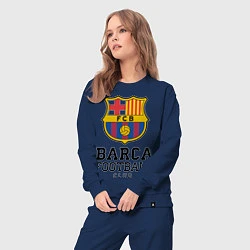 Костюм хлопковый женский Barcelona Football Club, цвет: тёмно-синий — фото 2
