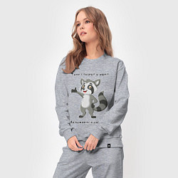 Костюм хлопковый женский ВОРИШКА ЕНОТ COON Z, цвет: меланж — фото 2