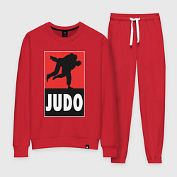 Костюм хлопковый женский Judo, цвет: красный