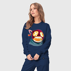 Костюм хлопковый женский Whitty, цвет: тёмно-синий — фото 2