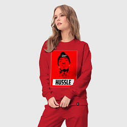 Костюм хлопковый женский Red Hussle, цвет: красный — фото 2