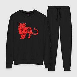 Костюм хлопковый женский Red Tiger, цвет: черный