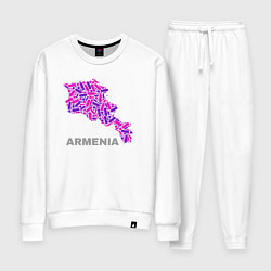 Костюм хлопковый женский Карта - Армения, цвет: белый