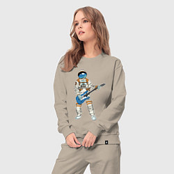 Костюм хлопковый женский Астронавт гетарист, цвет: миндальный — фото 2