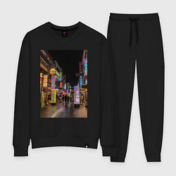 Костюм хлопковый женский Street 01, цвет: черный