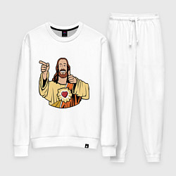 Костюм хлопковый женский Dogma - smile Jesus like, цвет: белый